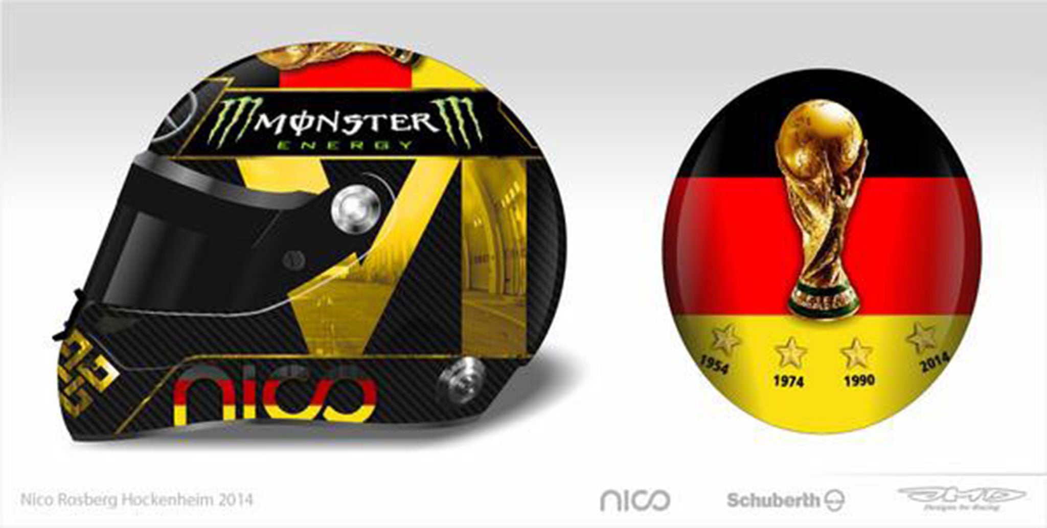 Nico Rosberg's failed plan to feature the World Cup on his helmet at Hockenheim