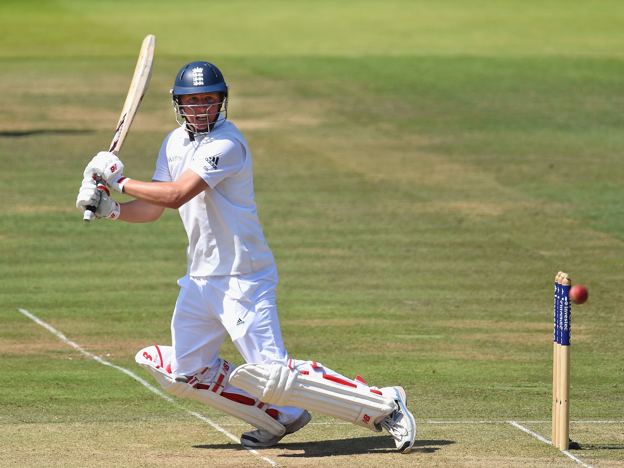 Gary Ballance cuts a shot for four