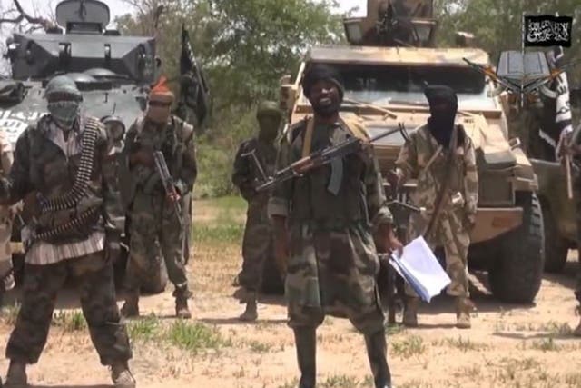 A screengrab taken on July 13, 2014 from a video released by the Nigerian Islamist extremist group Boko Haram, showing the leader of the Nigerian Islamist extremist group Boko Haram, Abubakar Shekau