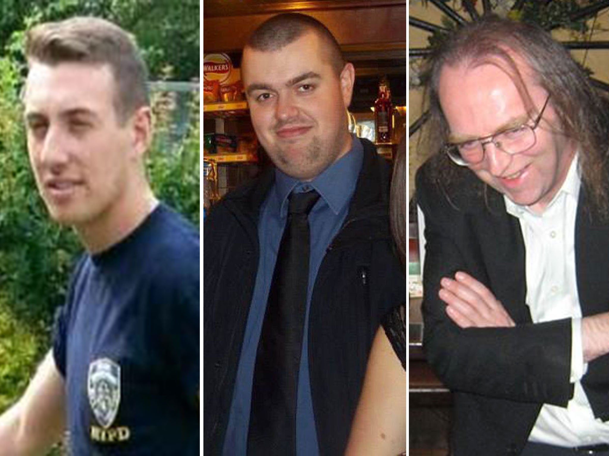Victims of the crash: (from left to right) Ben Pocock, Liam Sweeney and John Alder
