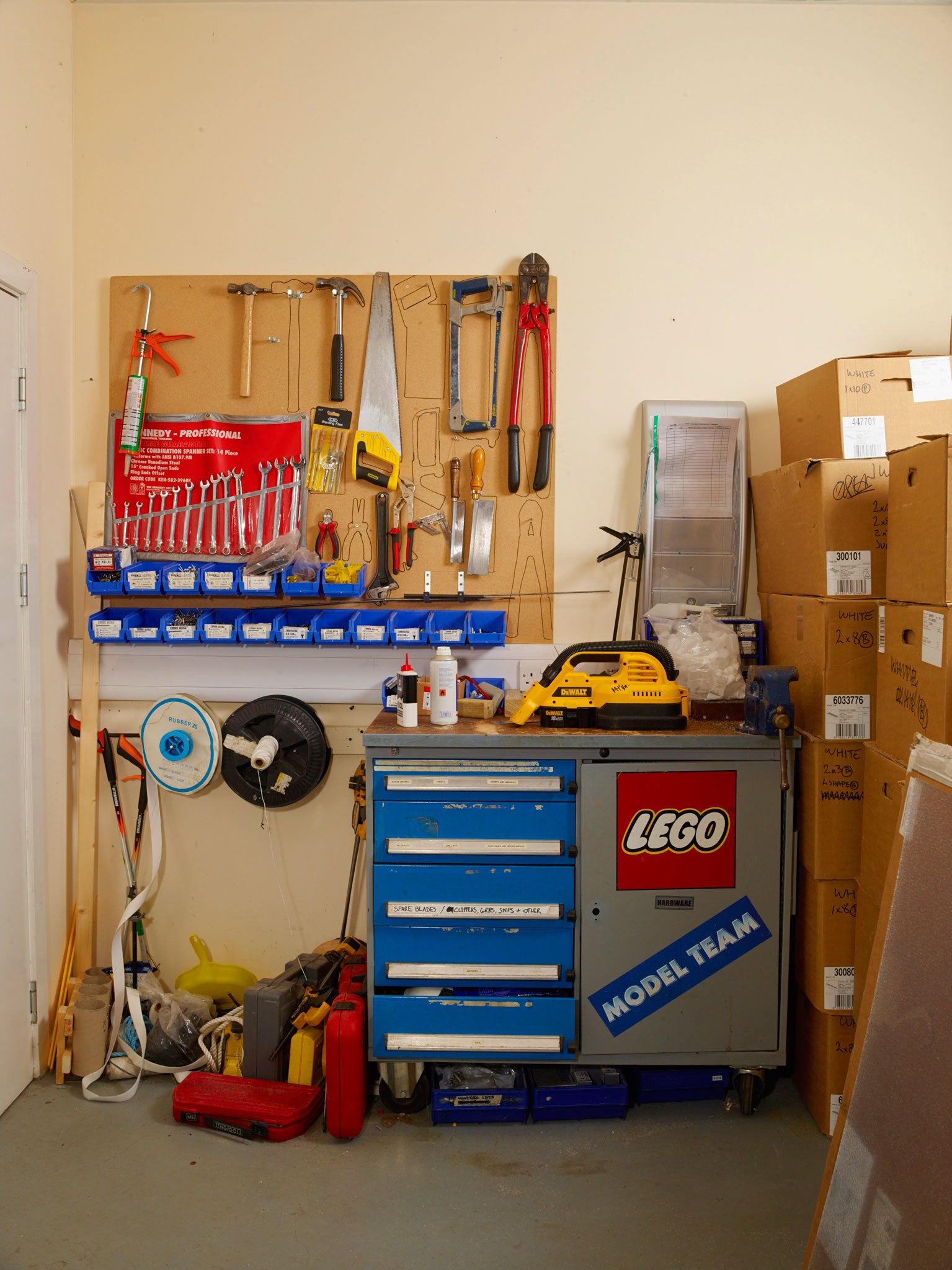 Model-maker's tools in the workshop