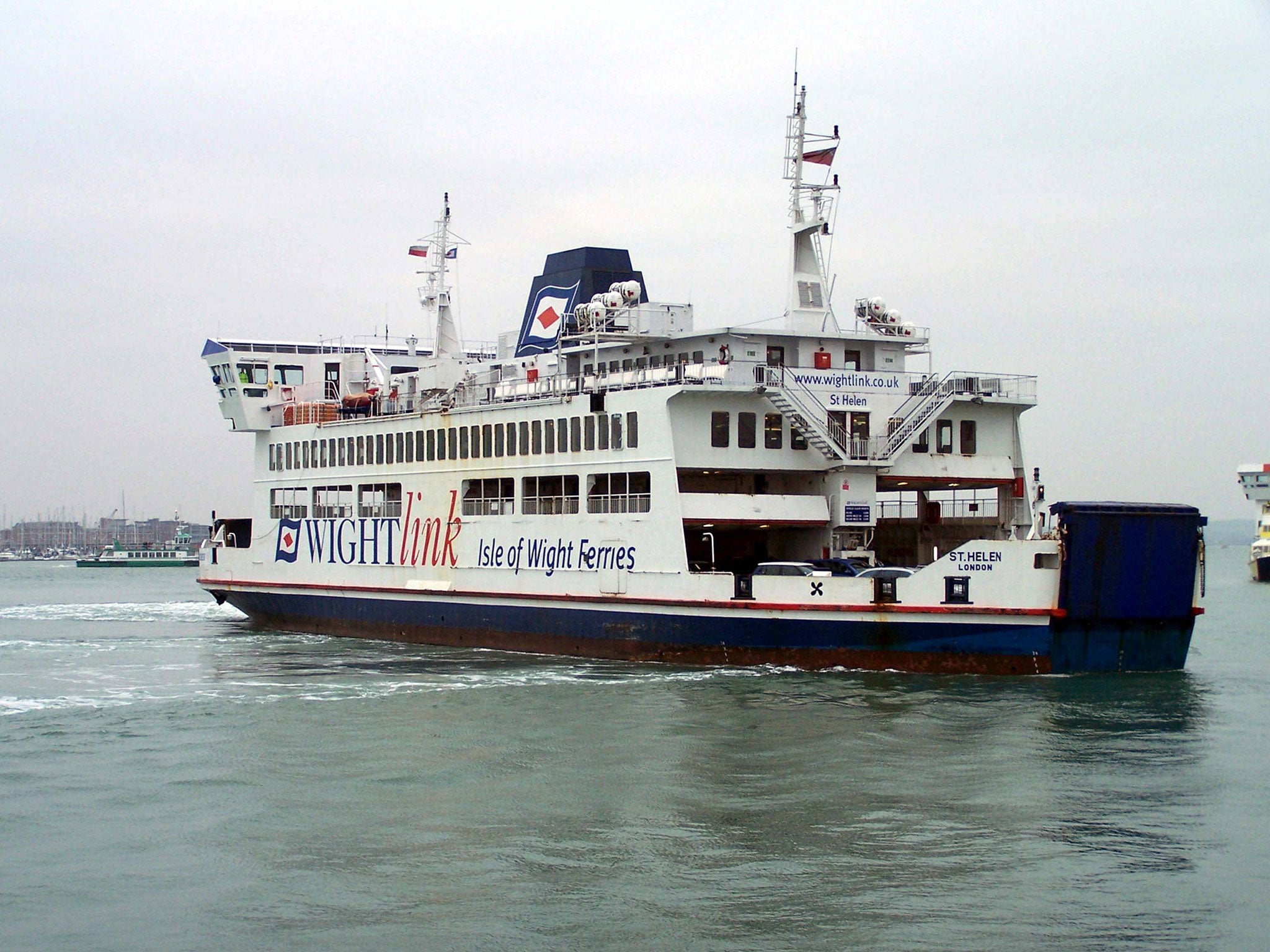 The forward mezzanine deck of the St Helen car ferry collapsed and injured four people