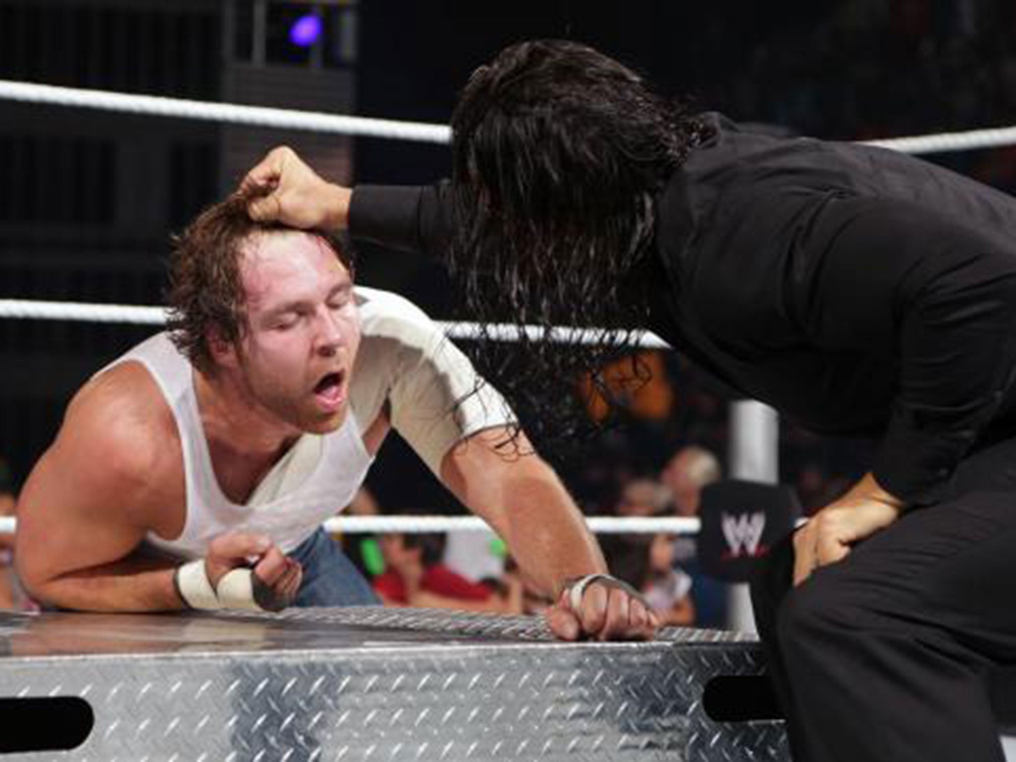 Seth Rollins attacks Dean Ambrose on Smackdown