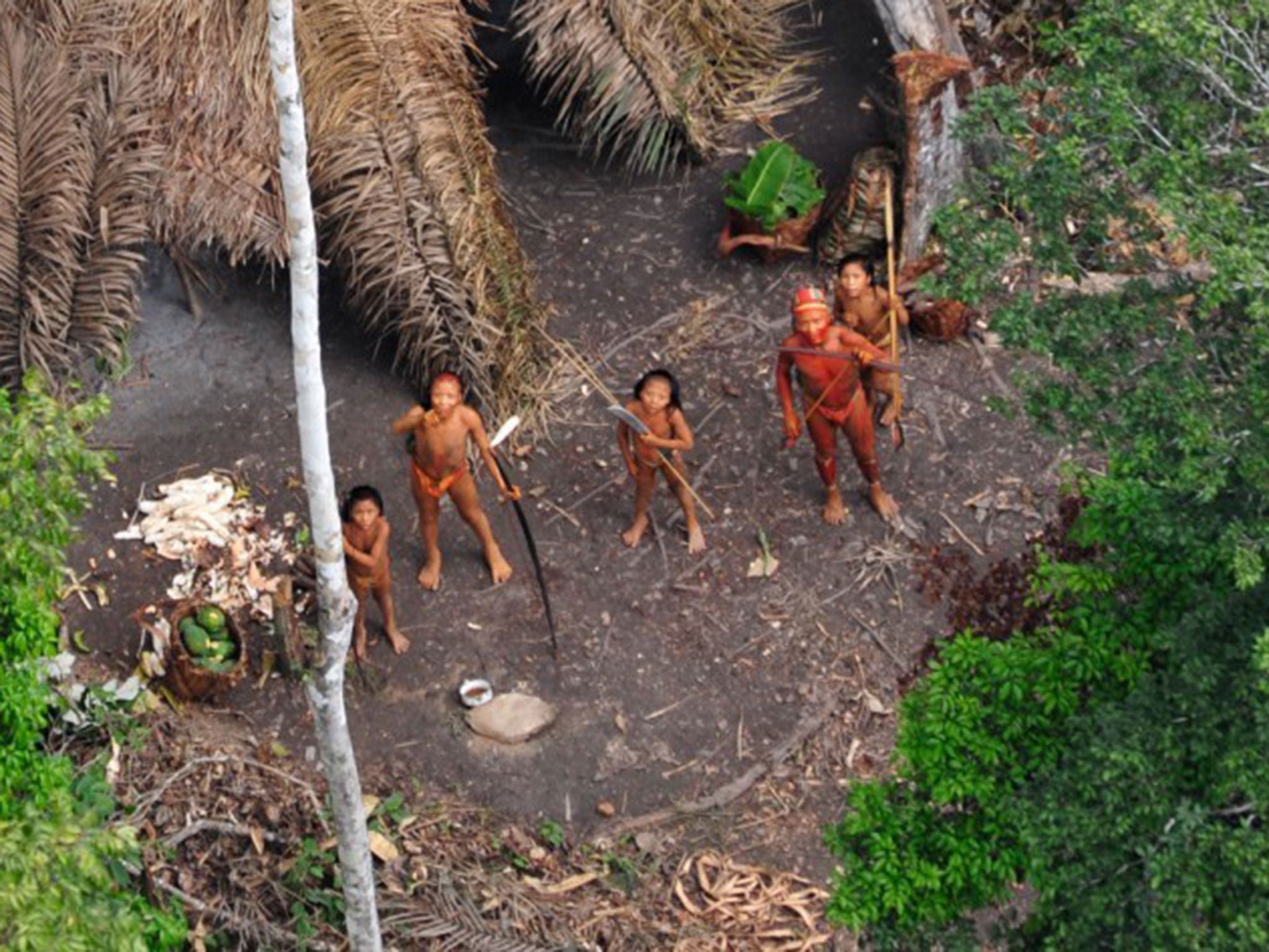 At home: Amazon tribespeople are being contaminated by drugs and disease