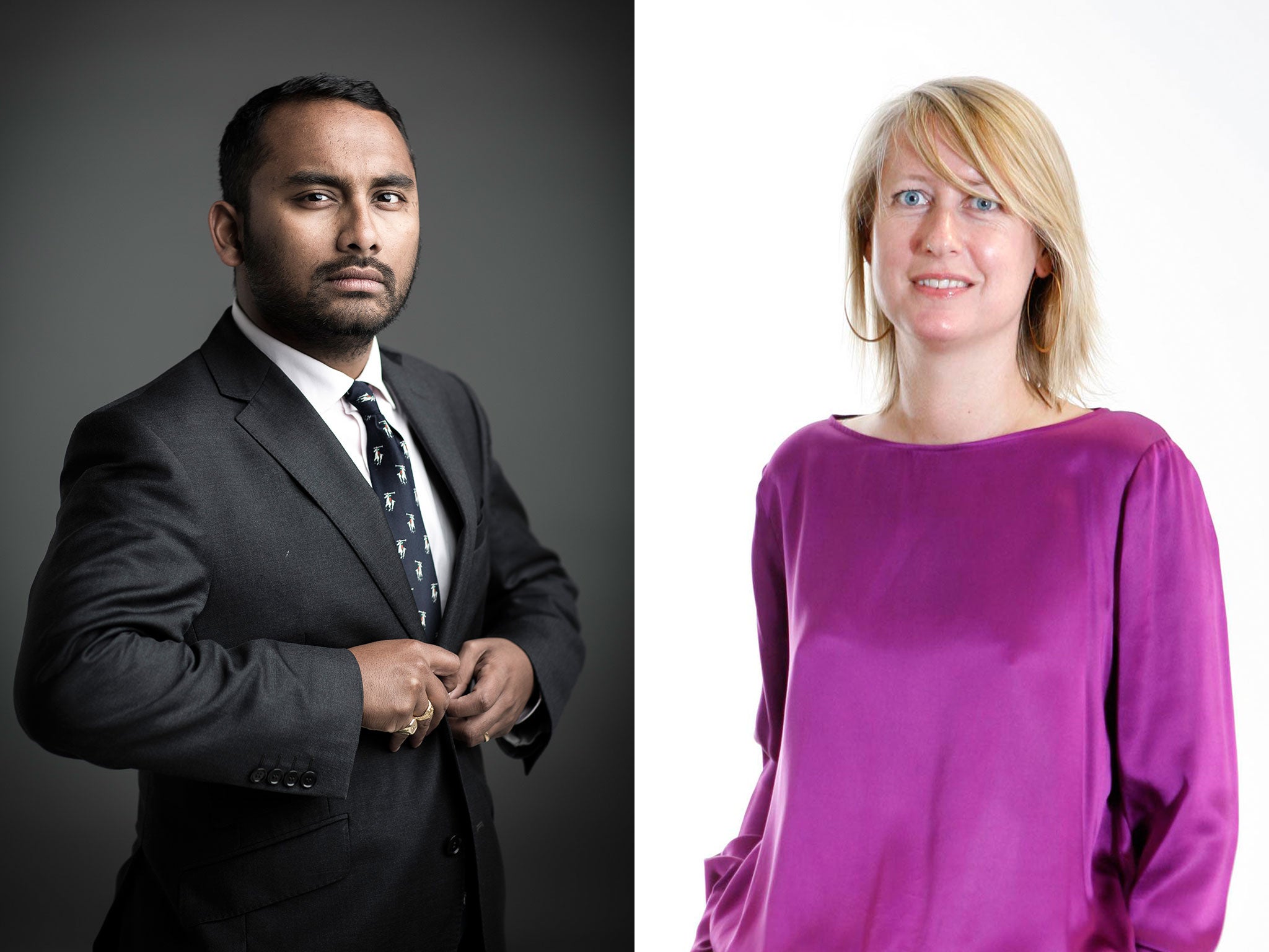 Amol Rajan (Indpendent) and Lisa Markwell (Independent on Sunday)