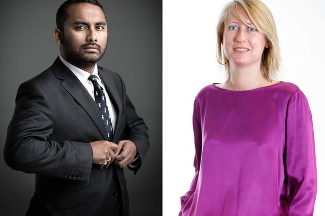Amol Rajan (Indpendent) and Lisa Markwell (Independent on Sunday)