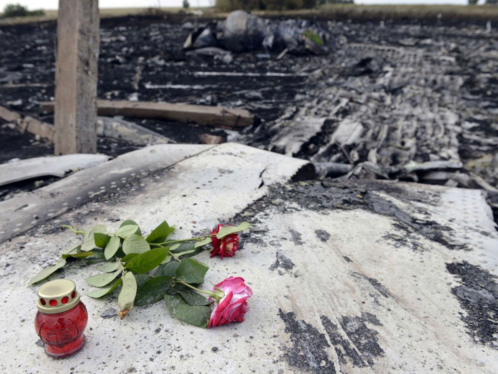 Aftermath: Flowers at the crash site