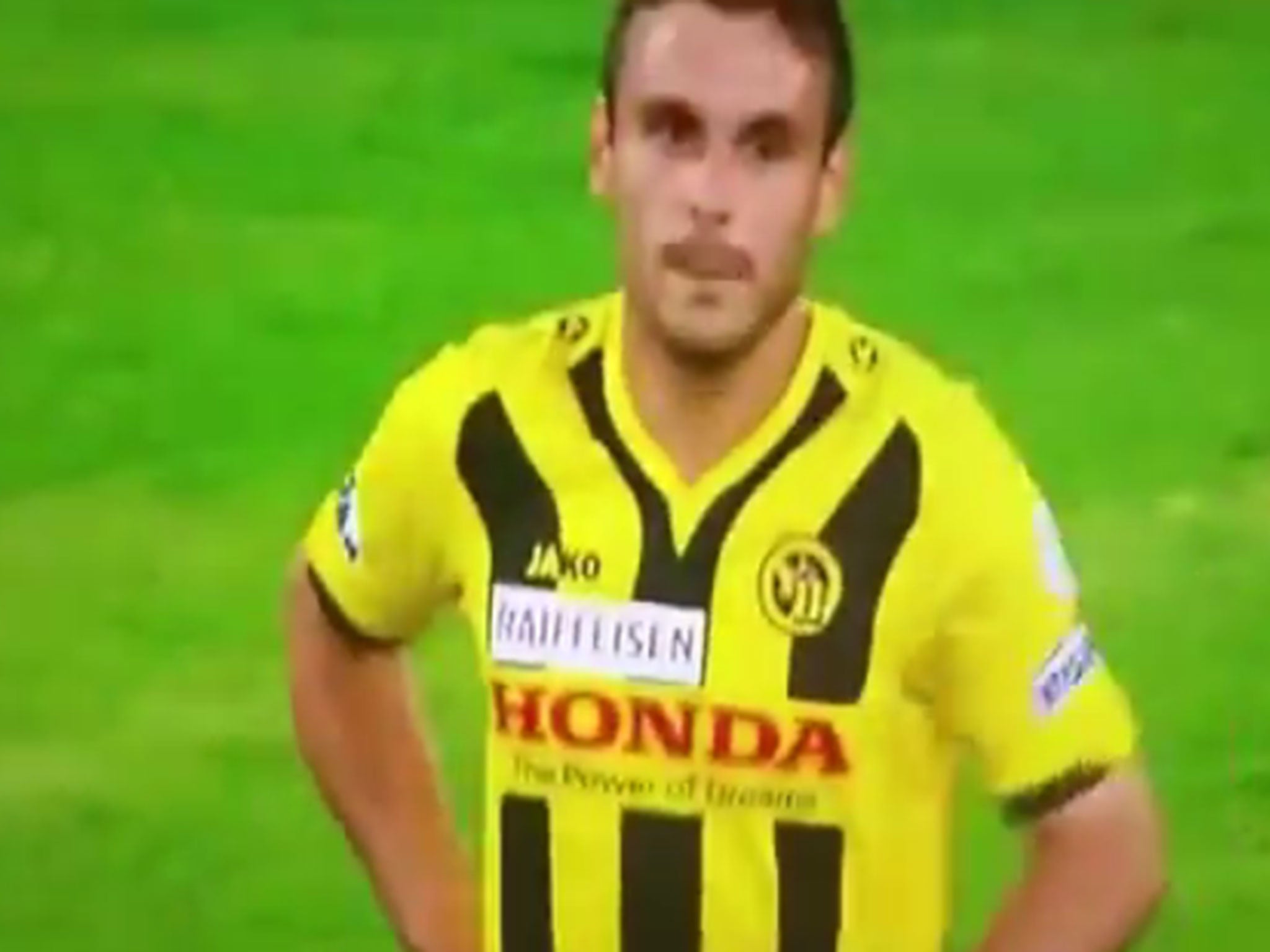 Milan Gajic can't celebrate scoring one of the best goals ever...because it was into his own net