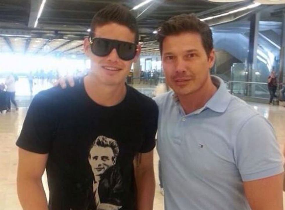 James Rodriguez has been pictured in Madrid ahead of a potential £71m move to Real Madrid