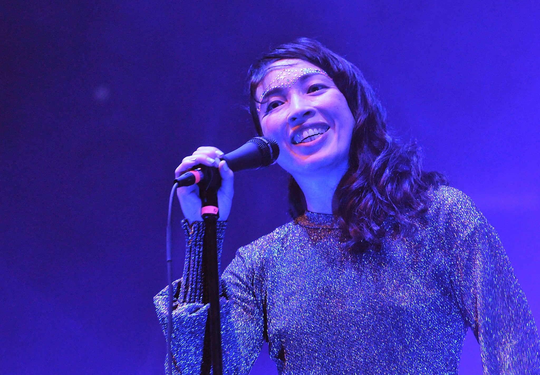 Little Dragon performs during the final night of the Somerset House Summer Series gigs