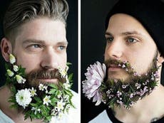 Flower beards: The beard frenzy has now gone floral