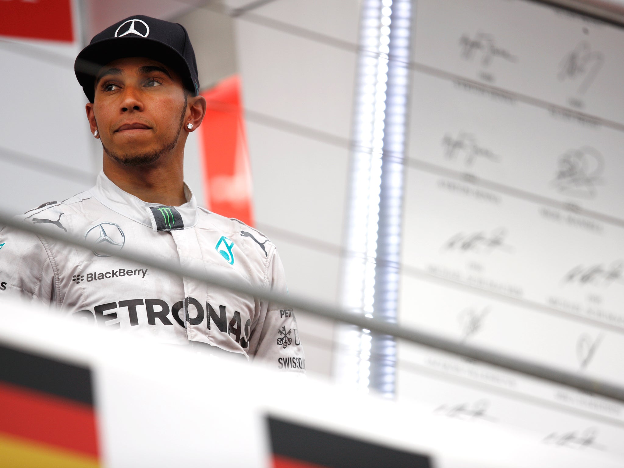 Lewis Hamilton pictured after the German GP
