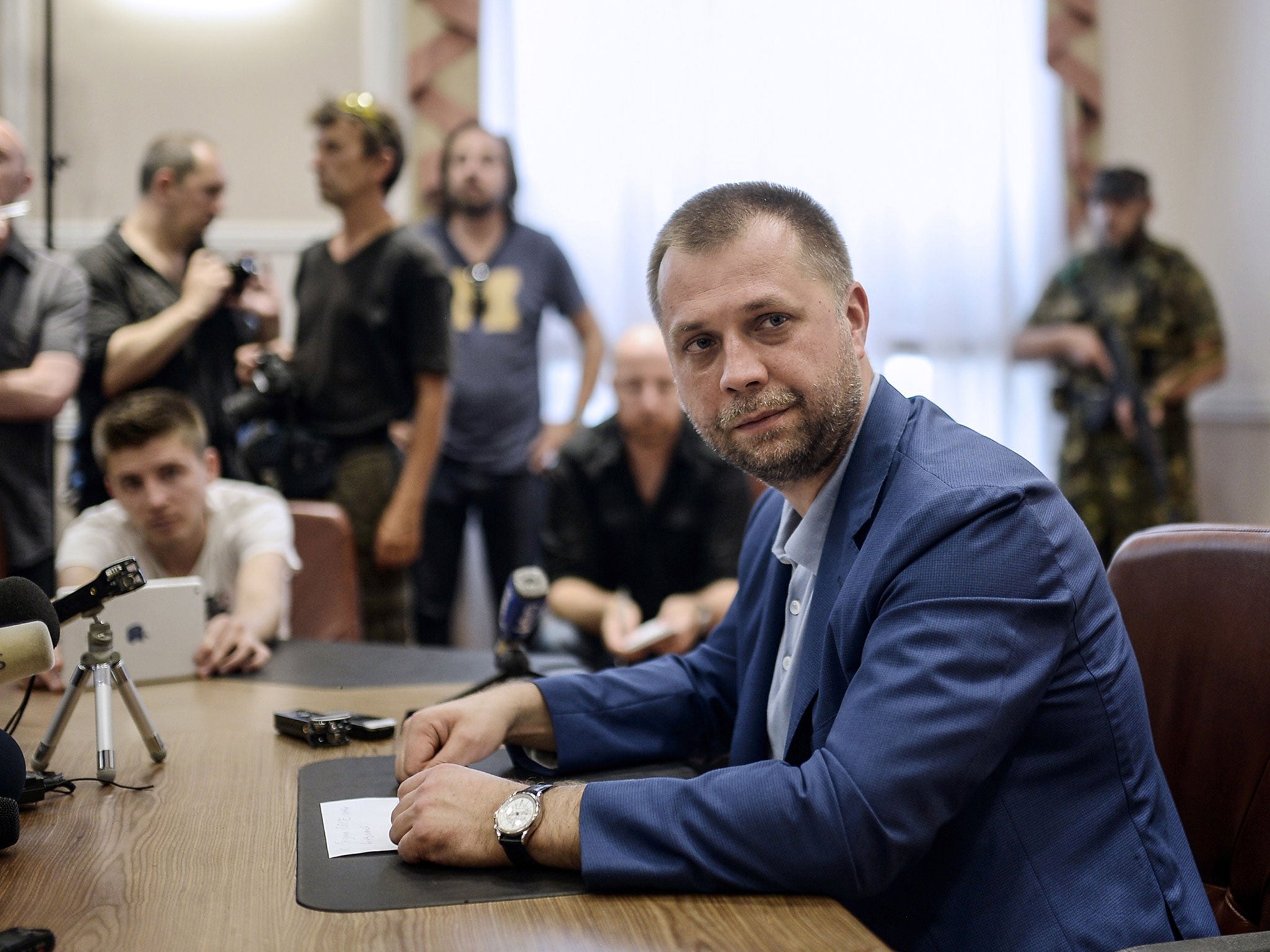 Self-proclaimed Prime Minister of the pro- Russian separatist “Donetsk People’s