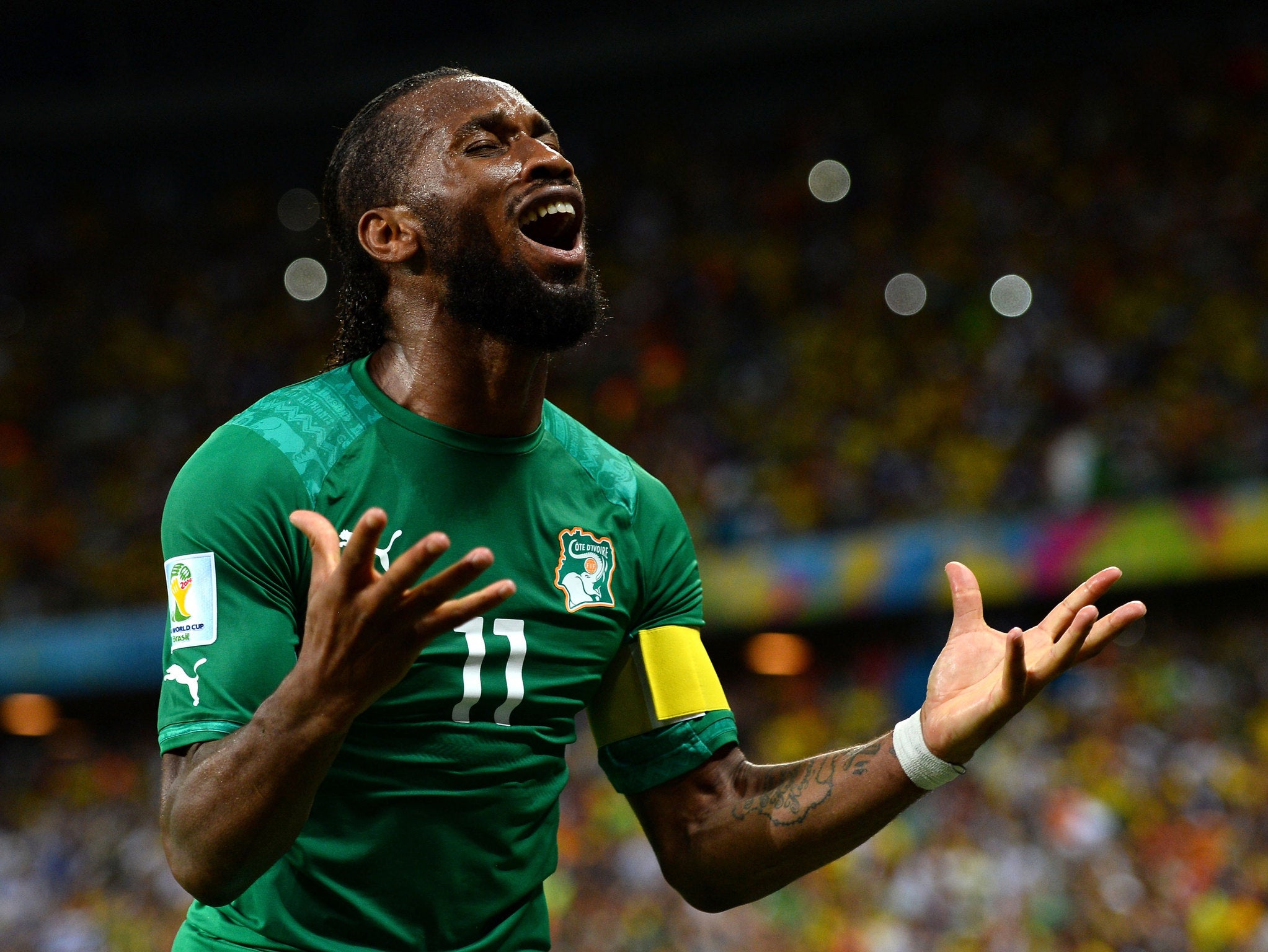 Didier Drogba on World Cup duty with Ivory Coast