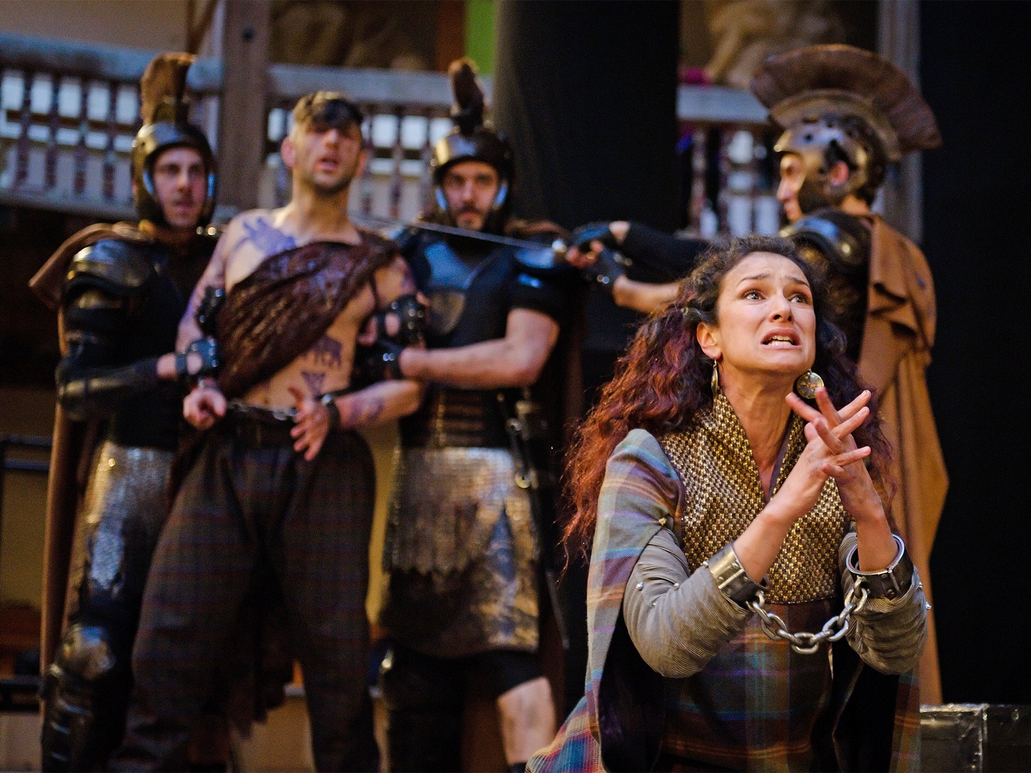 A scene from 'Titus Andronicus' at the Globe Theatre