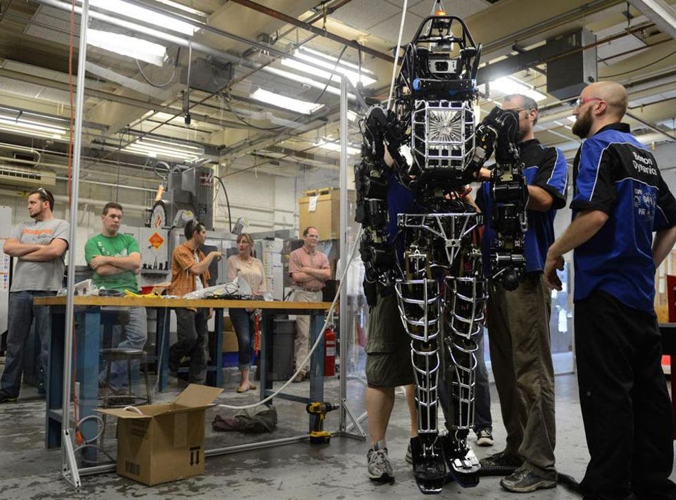 The ATLAS robot as seen competing in the Darpa Robotic Challenge