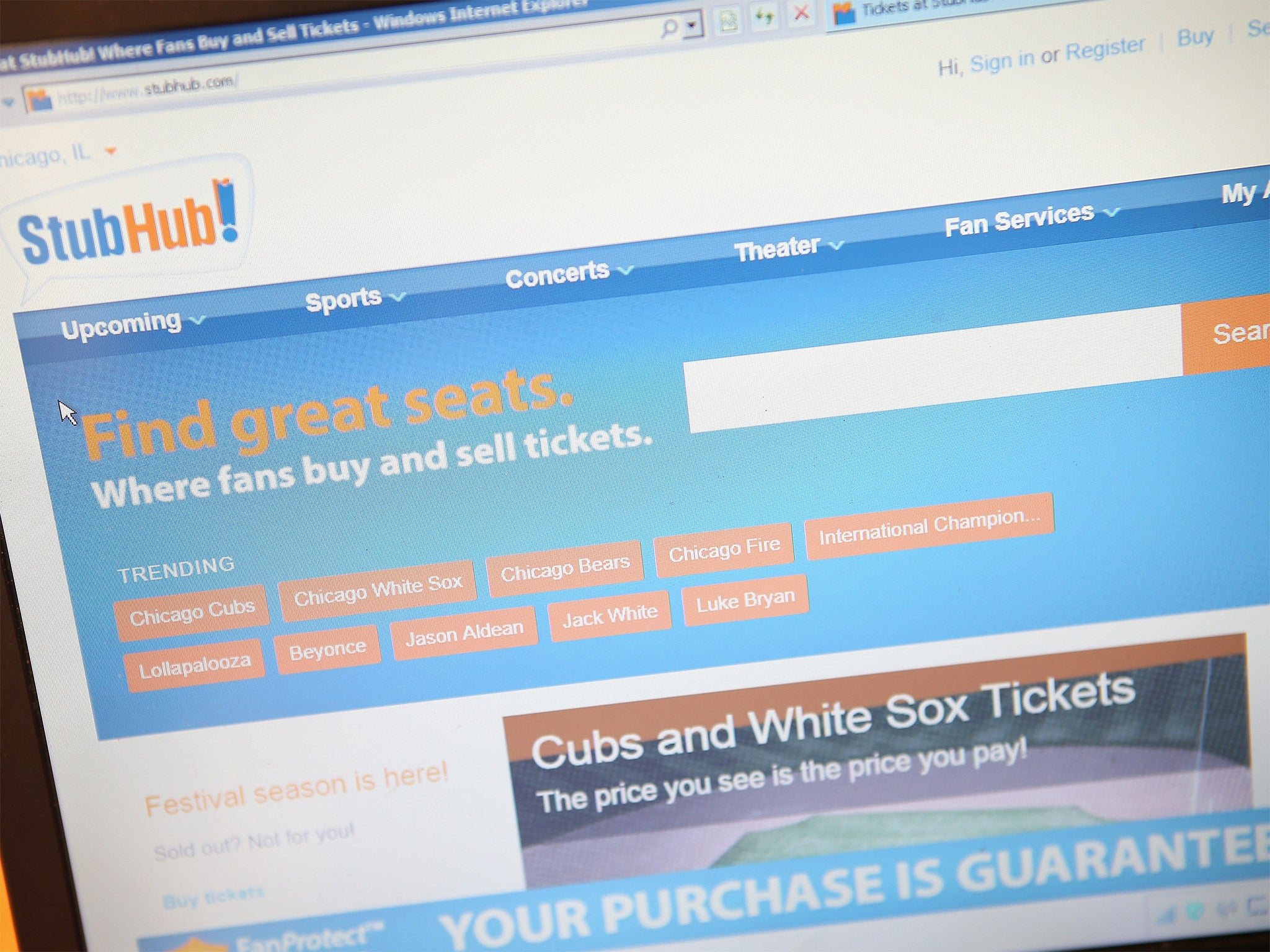 StubHub is one of the ticket reselling market leaders