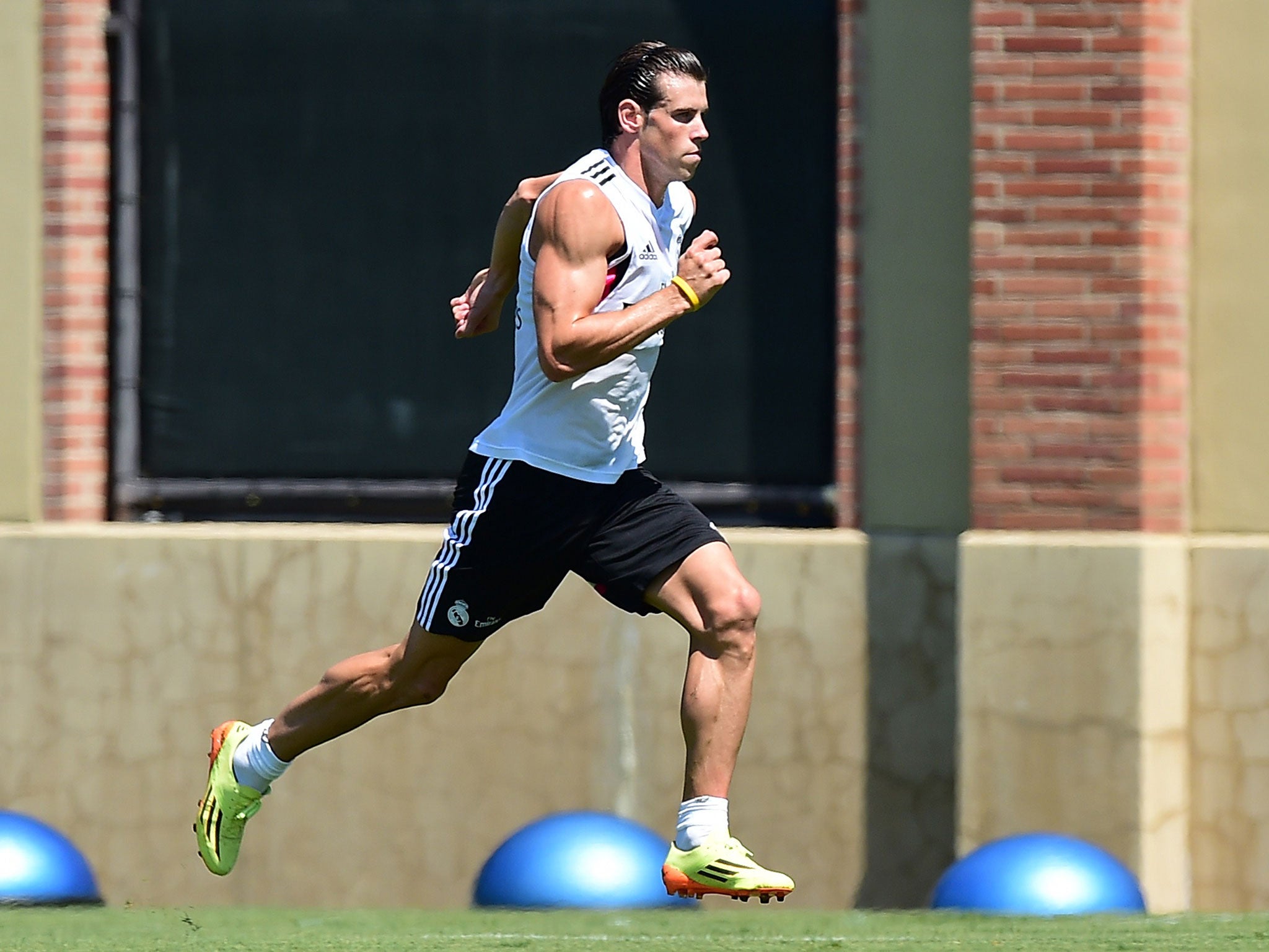 Gareth Bale in pre-season training for Real Madrid