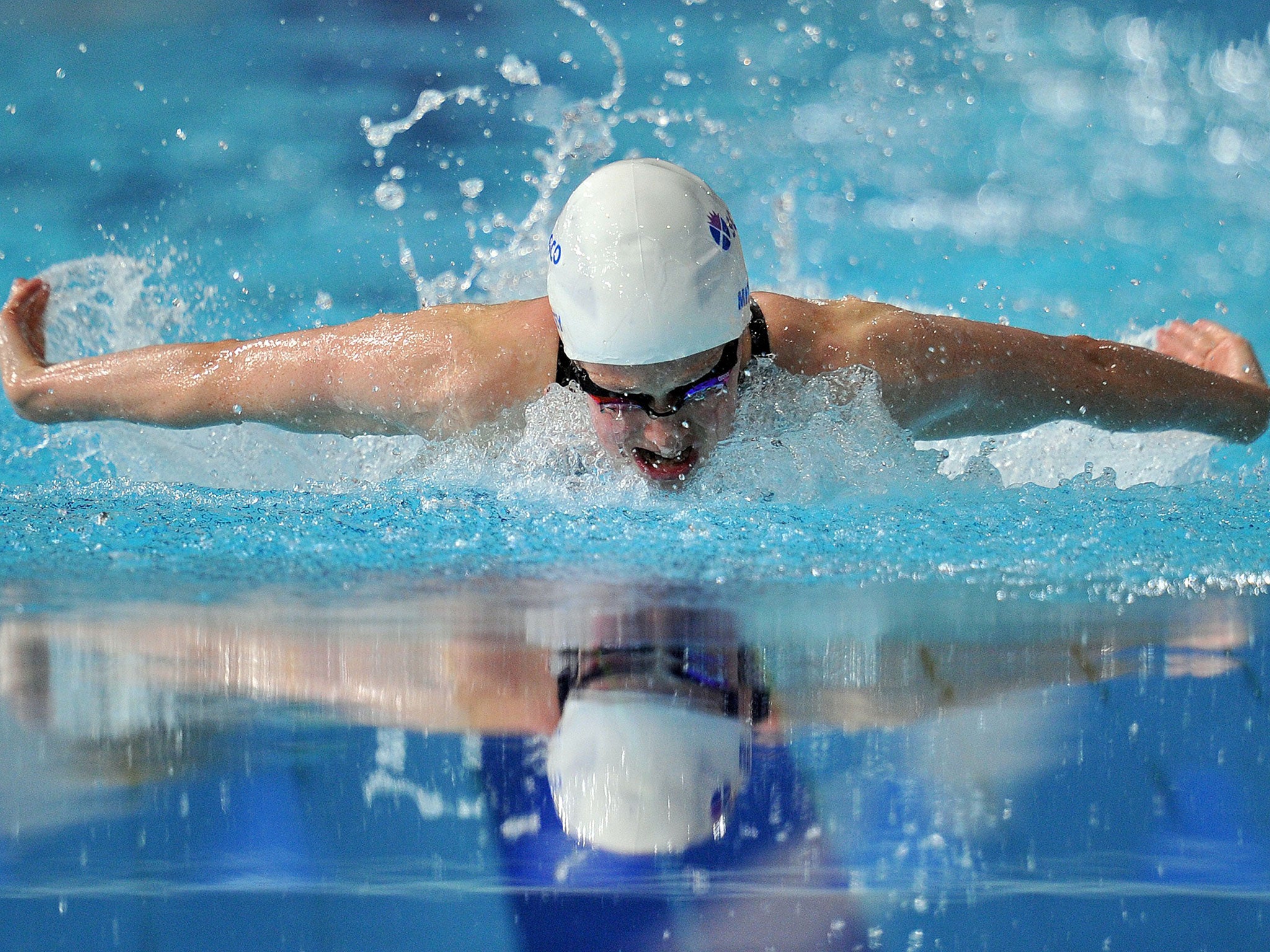 Hannah Miley of England competes in the Women's 400m Individual Medley heat during the 2014 Commonwealth Games