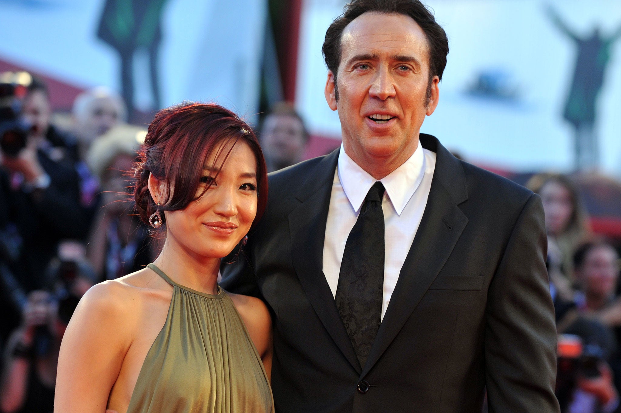 Grizzly: Nicolas Cage with wife Alice Kim