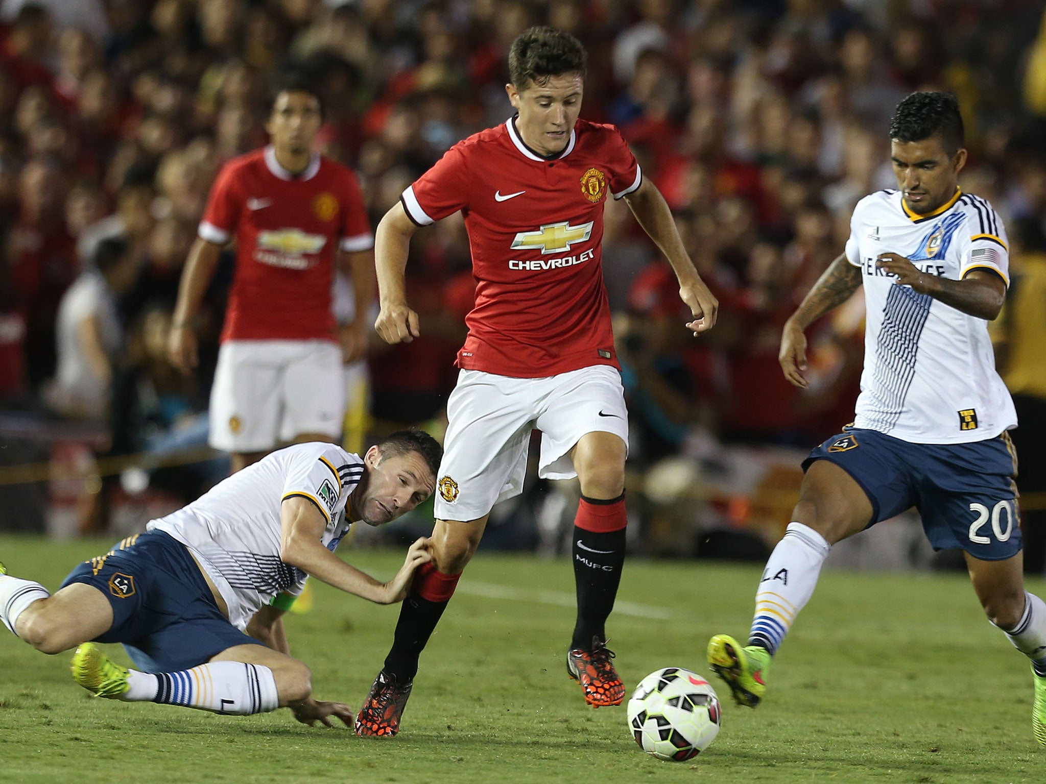 Ander Herrera made his debut for Manchester United in the 7-0 victory over LA Galaxy