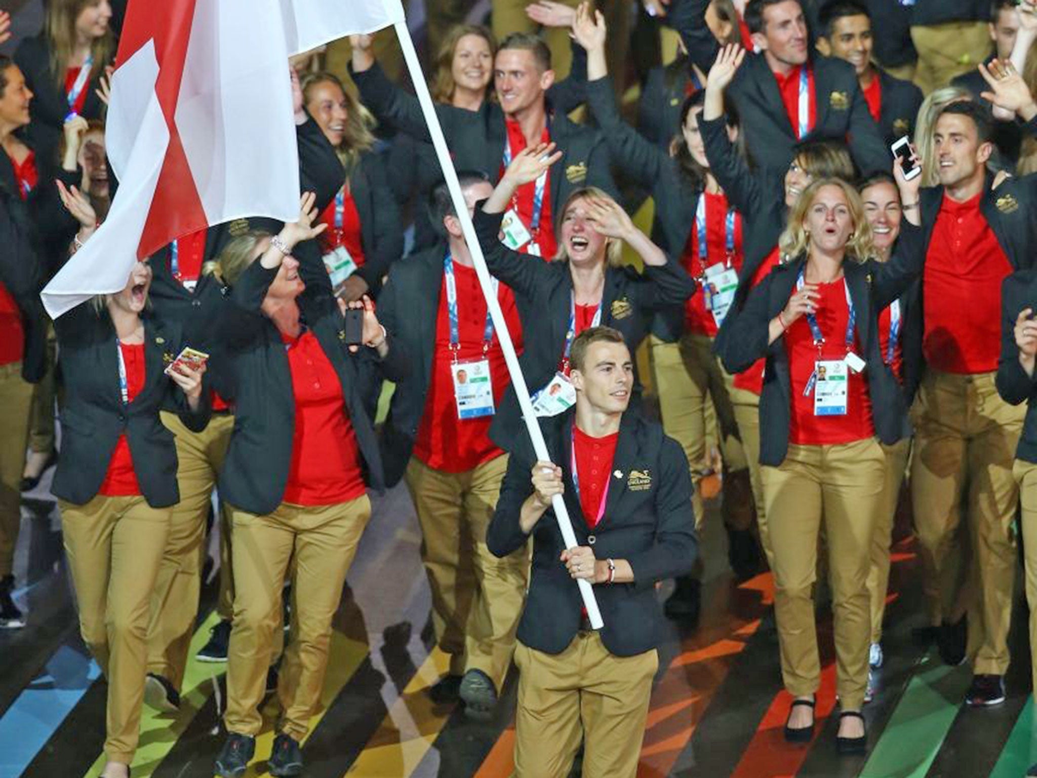 England team at the Commonwealth Games