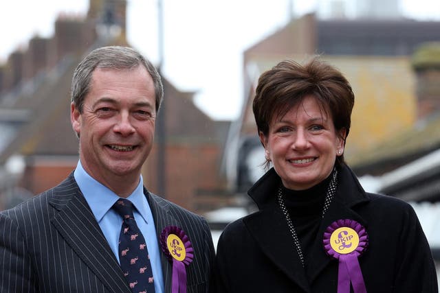 Nigel Farage has joined Diane James on the campaign trail 