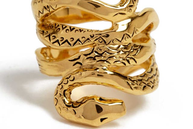 This gold-plated snake design from Aurelie Bidermann is worthy of Cleopatra herself