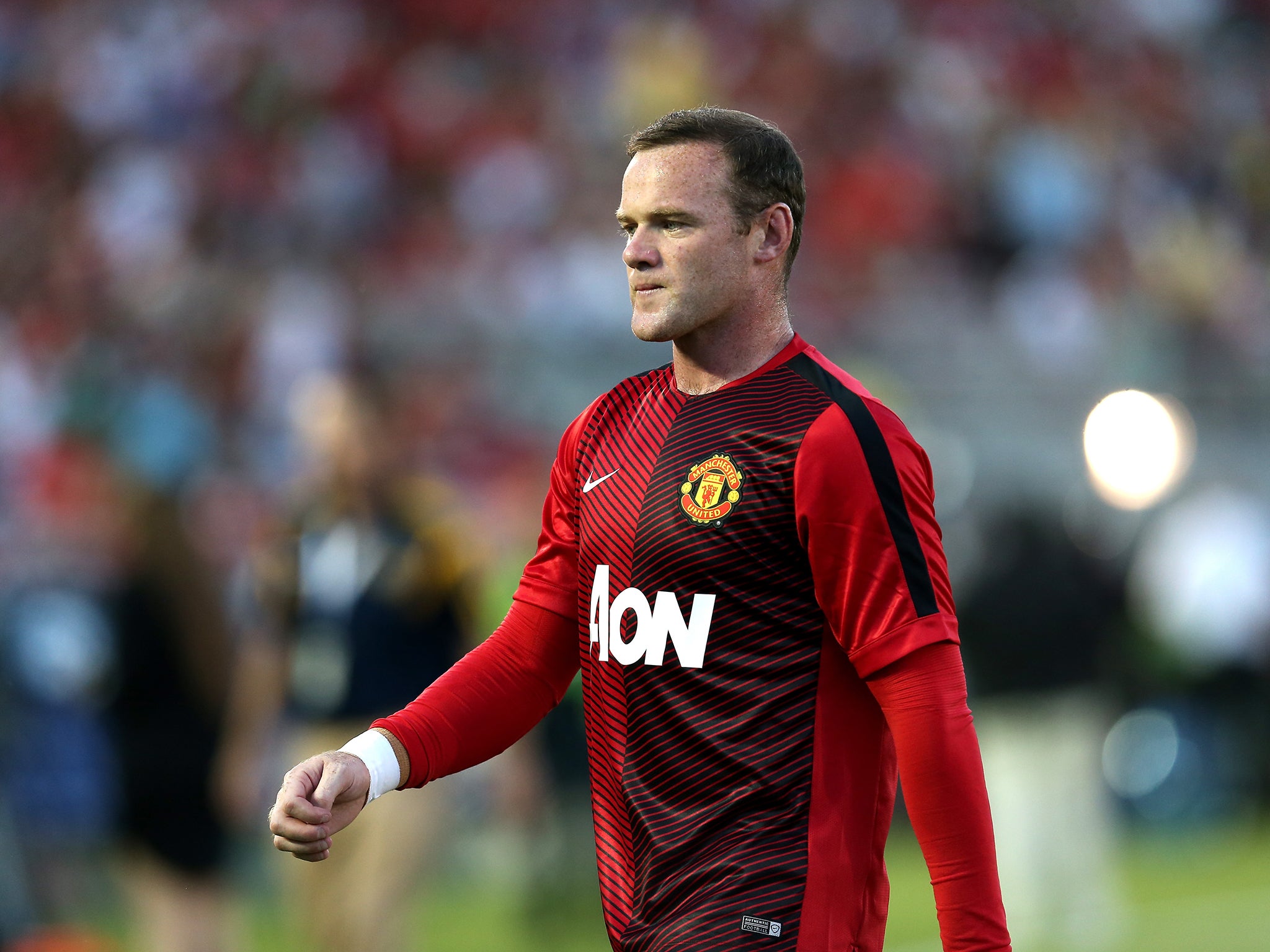 Wayne Rooney pictured during United's tour of the US