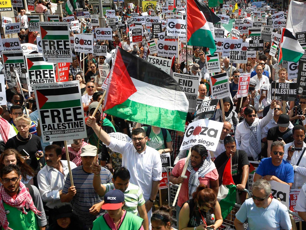 45,000 gather in London to protest Israeli action in Gaza | The ...