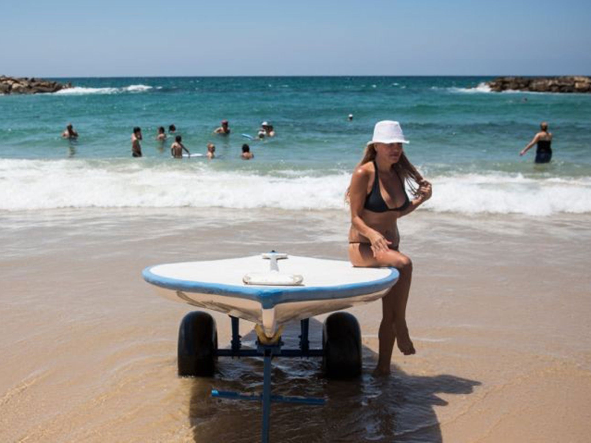 Beach life continues in Israel