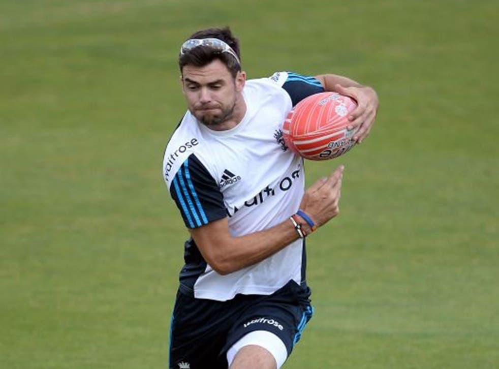 Argy bargy: Anderson relaxes ahead of the Third Test with a spot of rugby