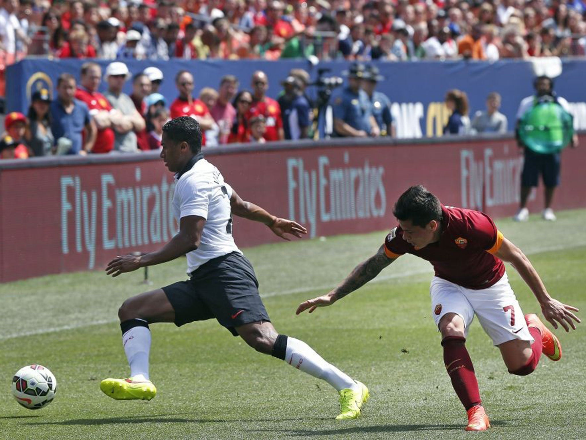 Manchester United played against AS Roma in temperatures of 31C at 5,280ft