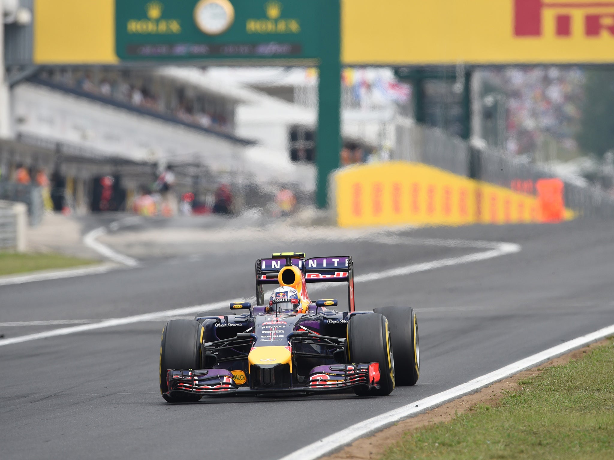 Daniel Ricciardo on his way to victory in the Hungarian Grand Prix