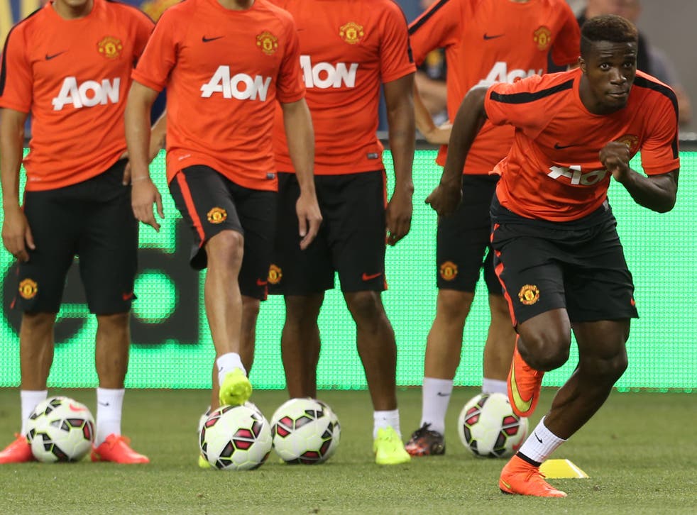 Wilfred Zaha pictured during Manchester United's pre-season tour