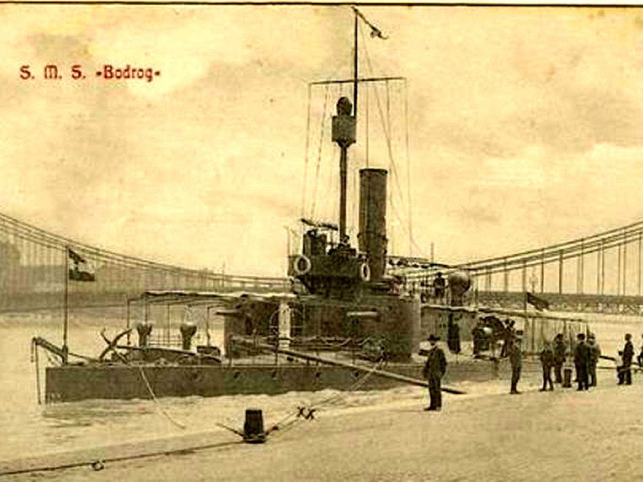 The Austro-Hungarian gunboat (the 'Bodrog') that fired the first shots of WW1 a century ago