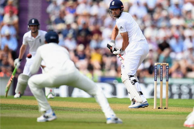 Ravi Jadeja drops Alastair Cook in the slips when the England captain had made only 15
