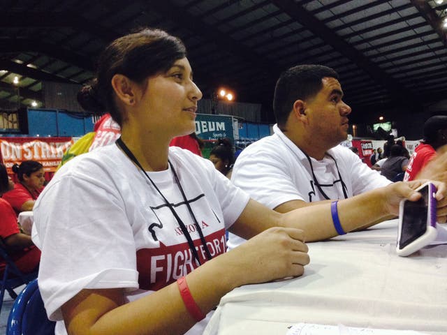 Fast food workers from across the U.S. attend a convention in Villa Park, Ill. Comparing their campaign to the civil rights movement, fast food workers from across the country voted Saturday to escalate their efforts for $15-an-hour pay and union membersh