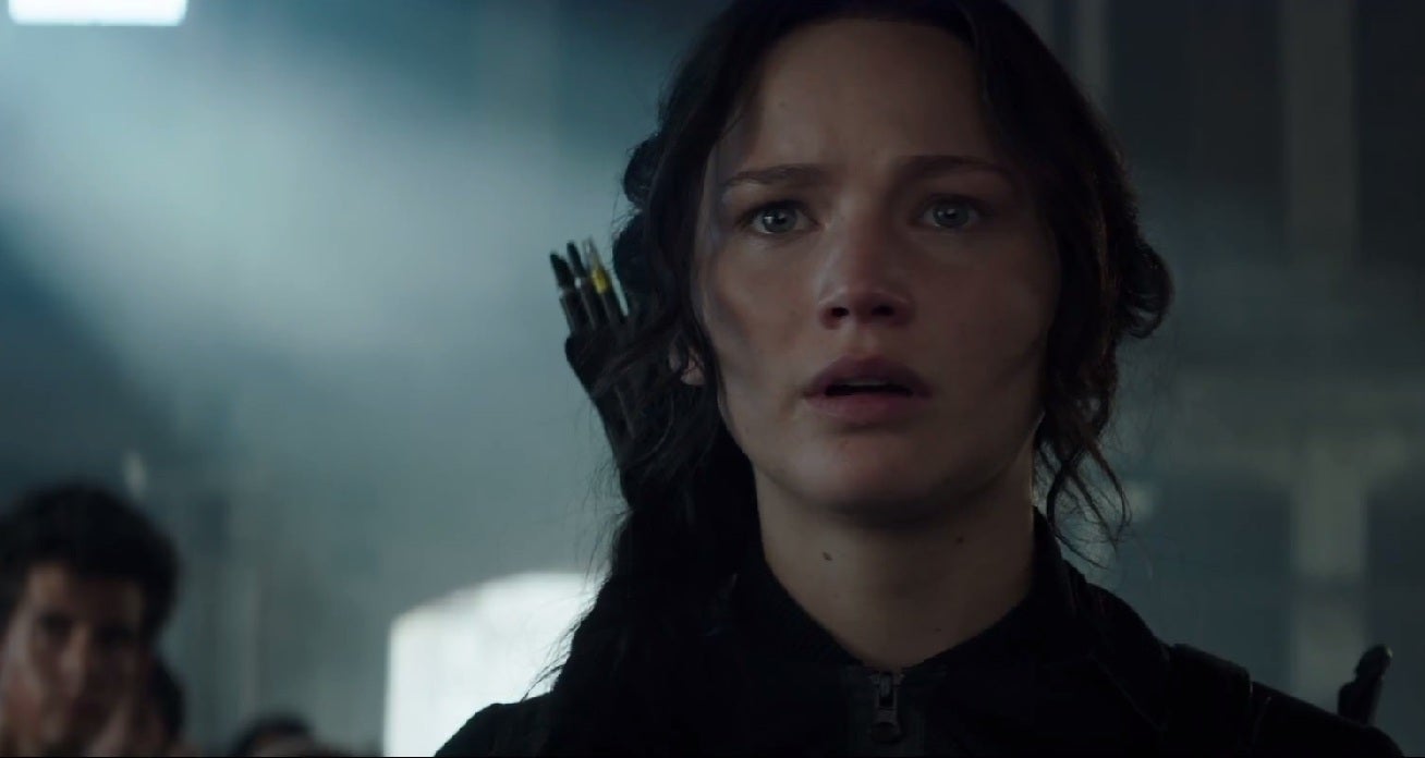 Katniss promises to fight at the trailer's close