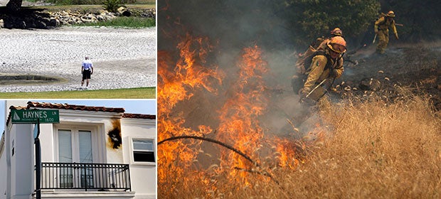 Drought, wildfires and lightning strikes have caused chaos in California in the past few days