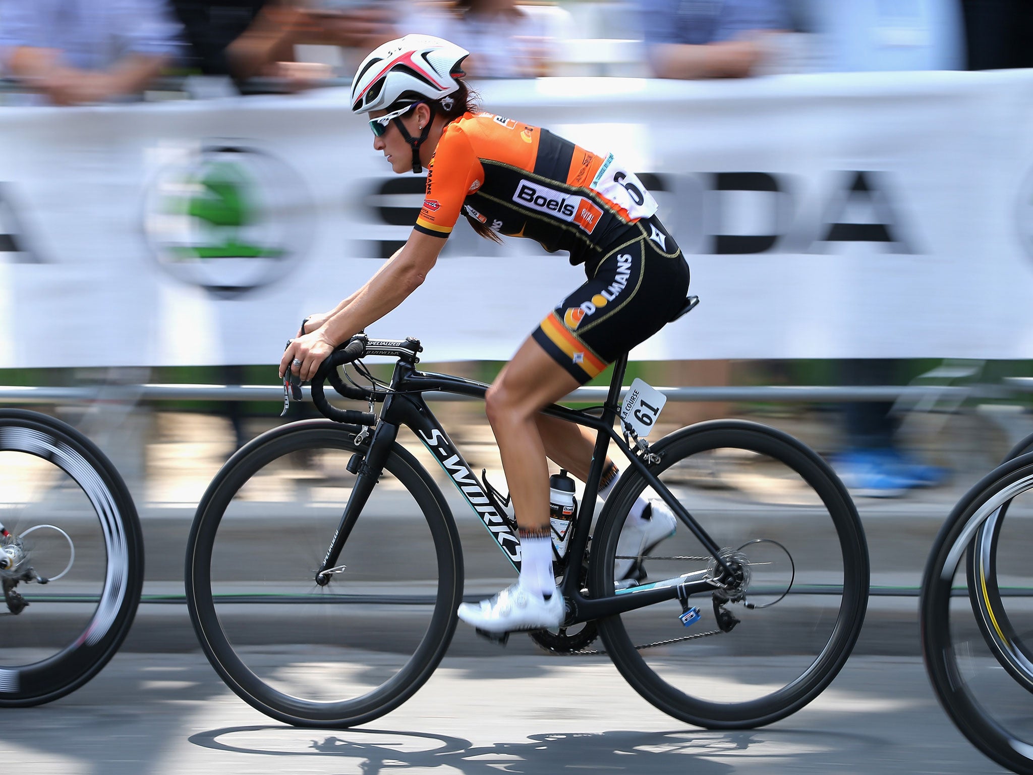 Britain's Lizzie Armitstead in action on Sunday during La Course