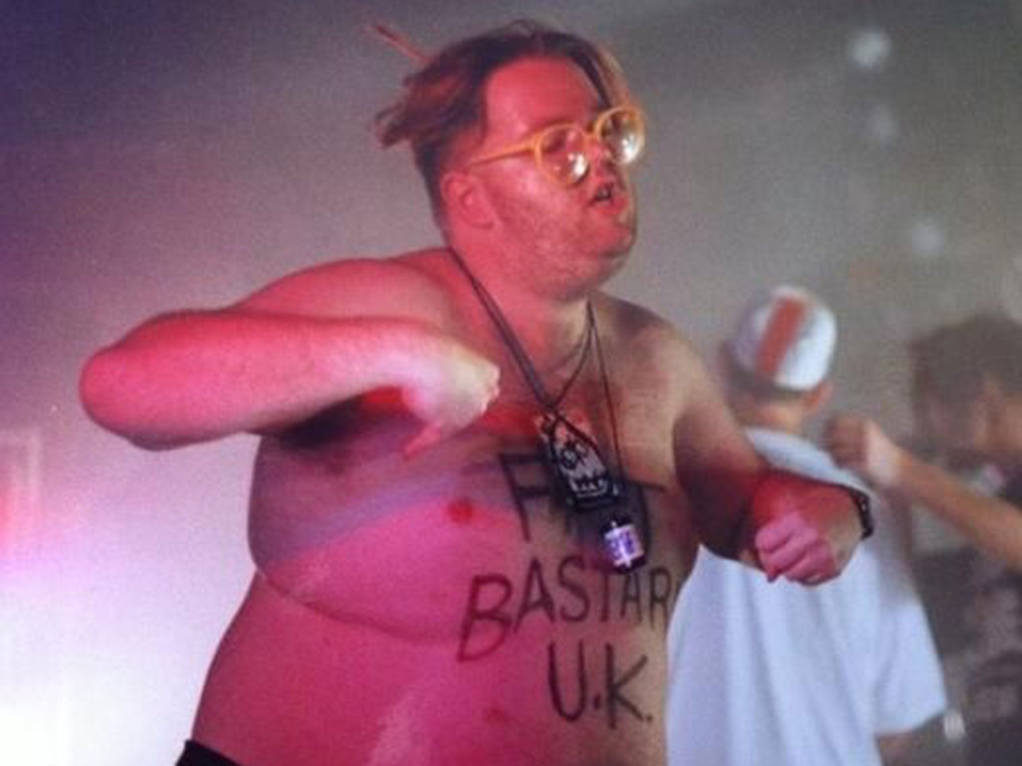 Beast would strip to his underpants and take to the stage with a slogan scrawled on his bare chest whilst fans shouted “you fat bastard” at him