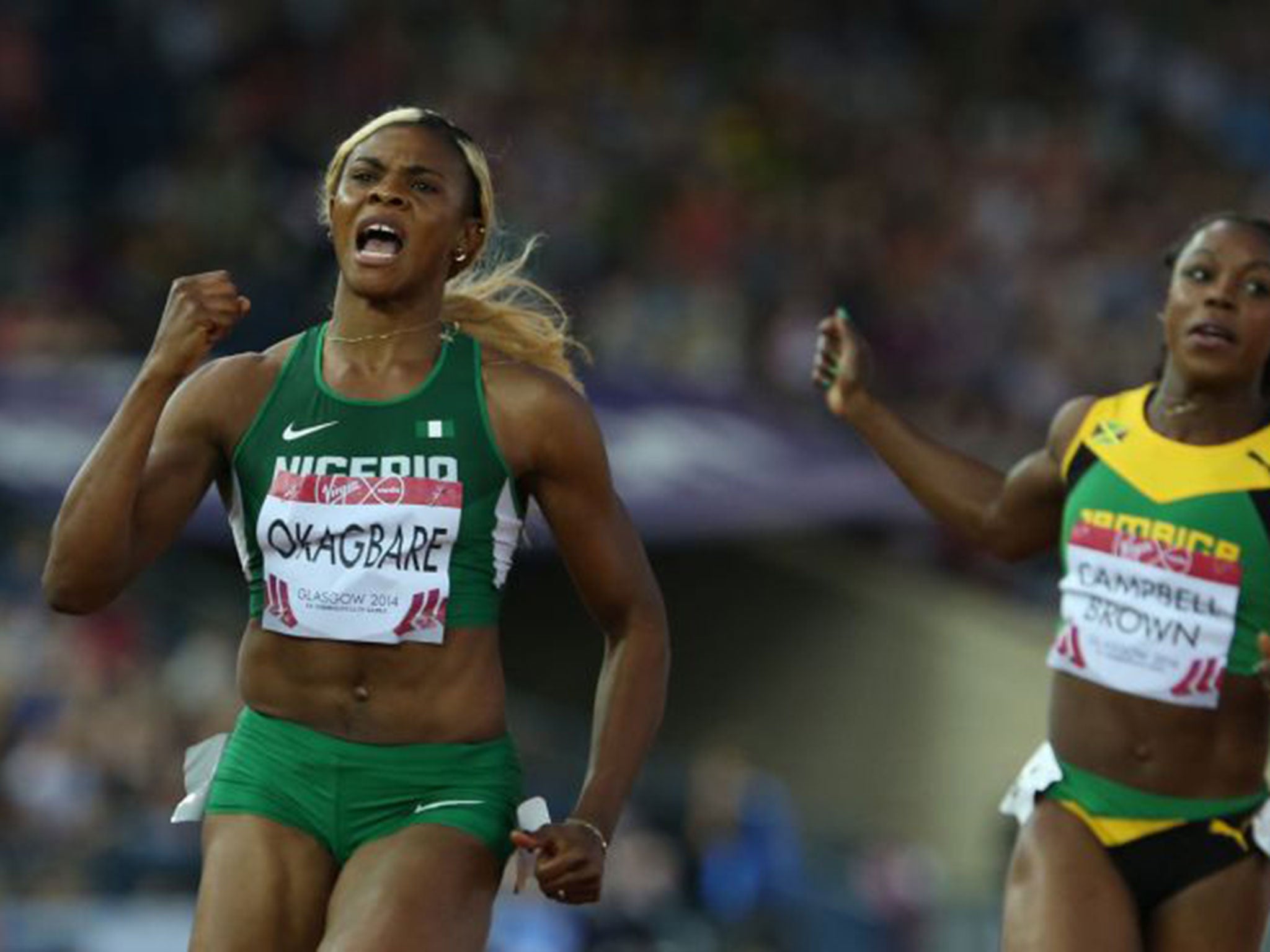 Blessing Okagbare takes the women’s event