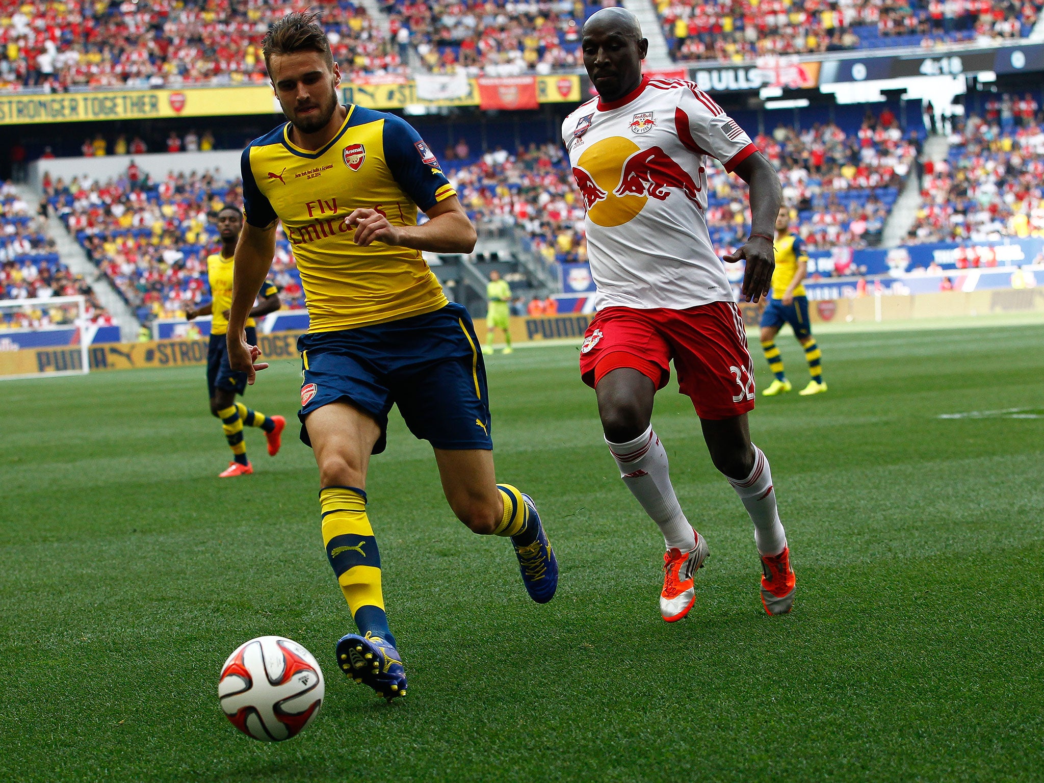Carl Jenkinson in action for Arsenal against the New York Red Bulls