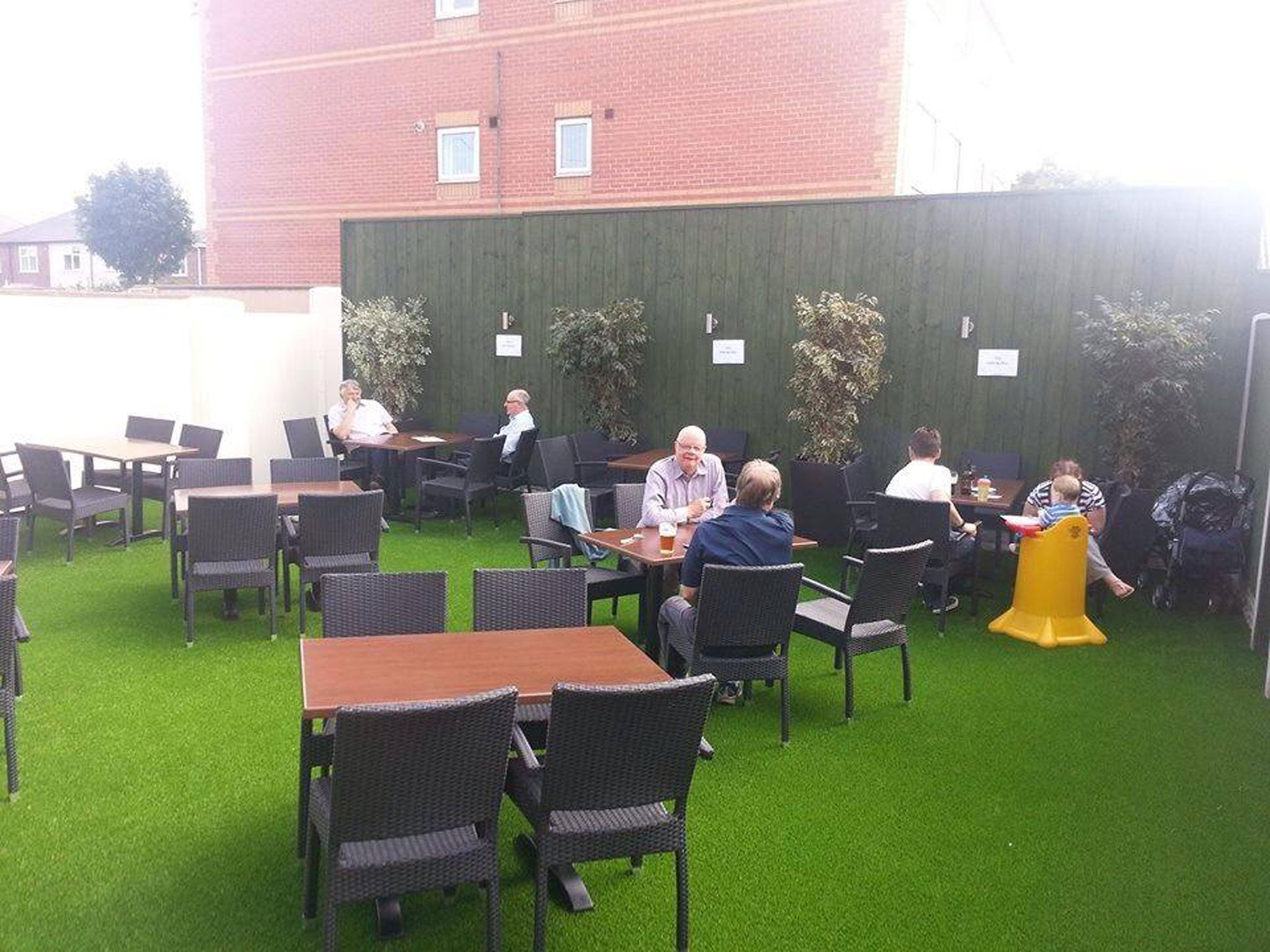 Barbacoa posted images of its 'lovely new beer garden' - complete with no smoking signs - on its Facebook page