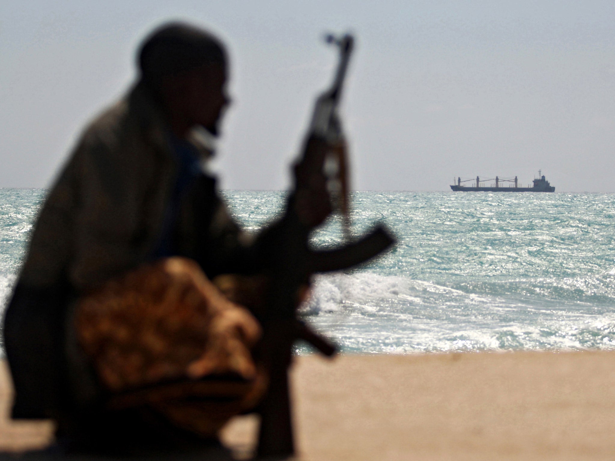 An armed Somali pirate, pictured in 2010