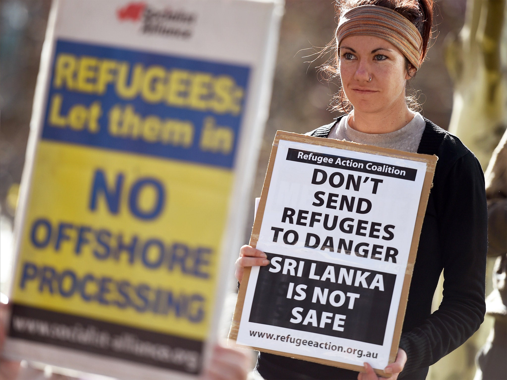 Protesters in Sydney have rallied against the treatment of the asylum-seekers