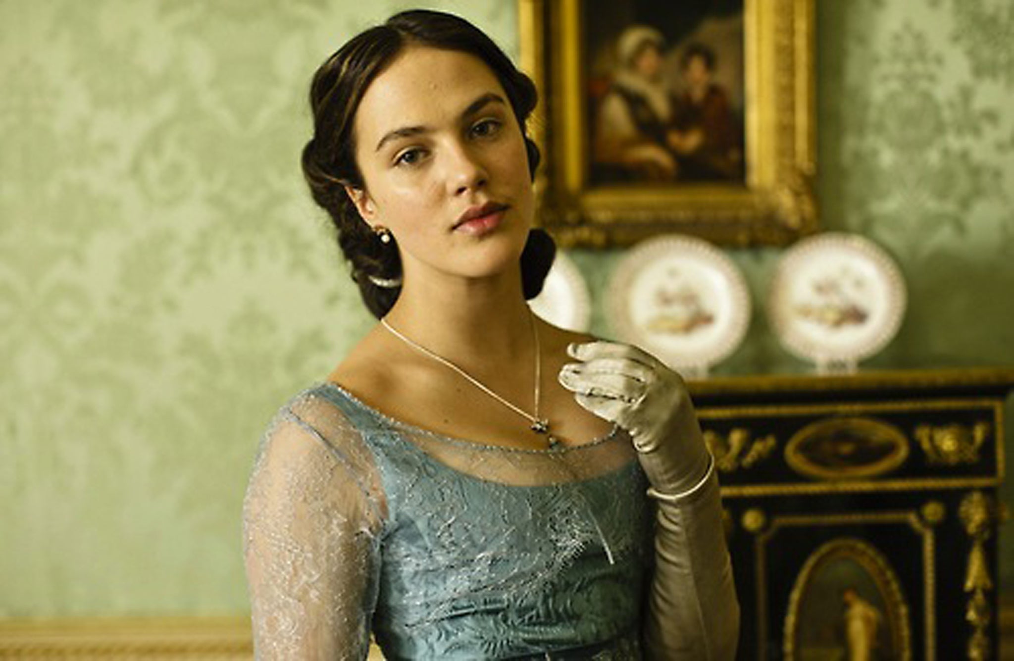 Jessica Brown Findlay as Lady Sybil in Downton Abbey