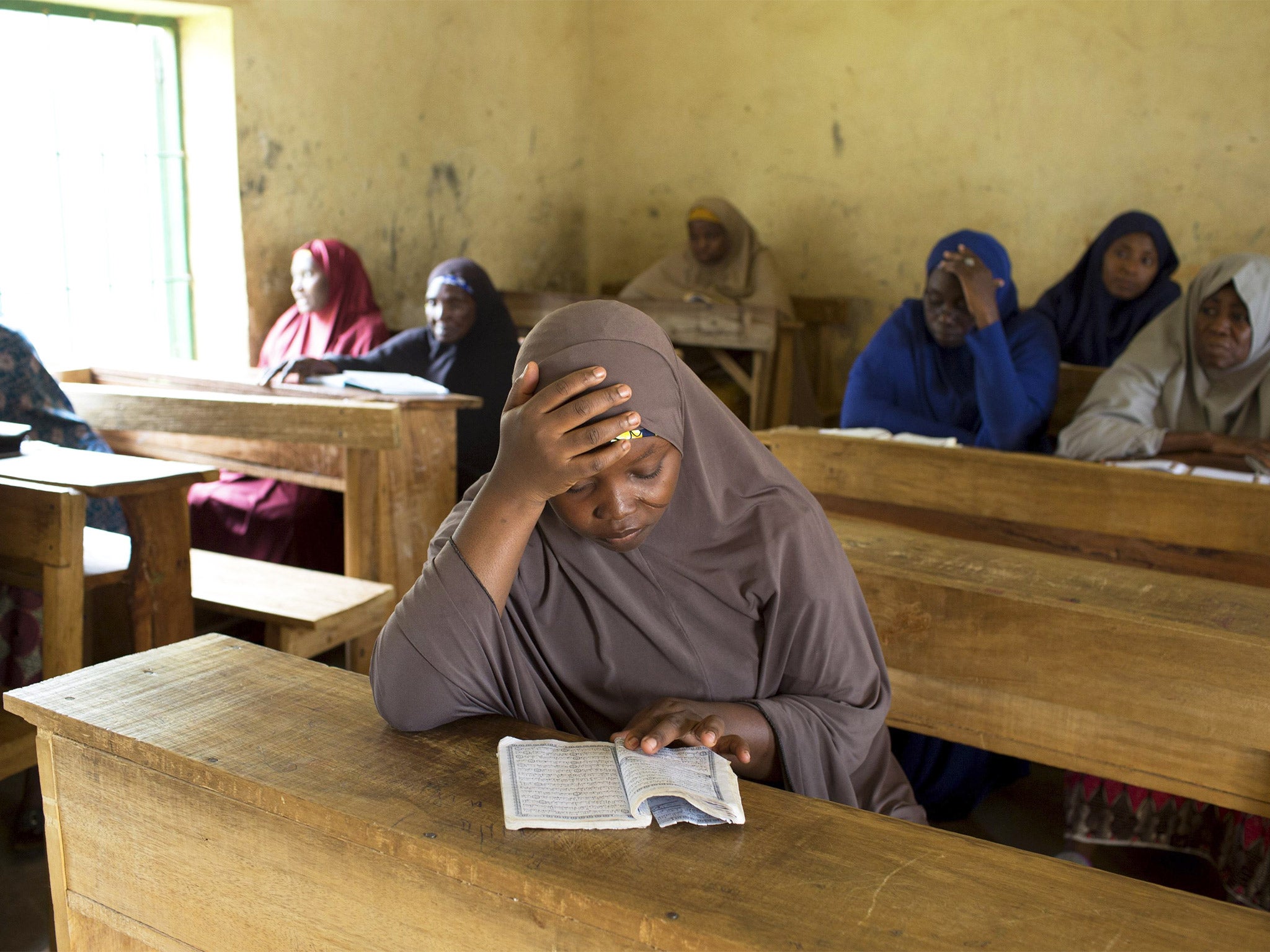 Women study at the Maska Road Islamic School in Kaduna