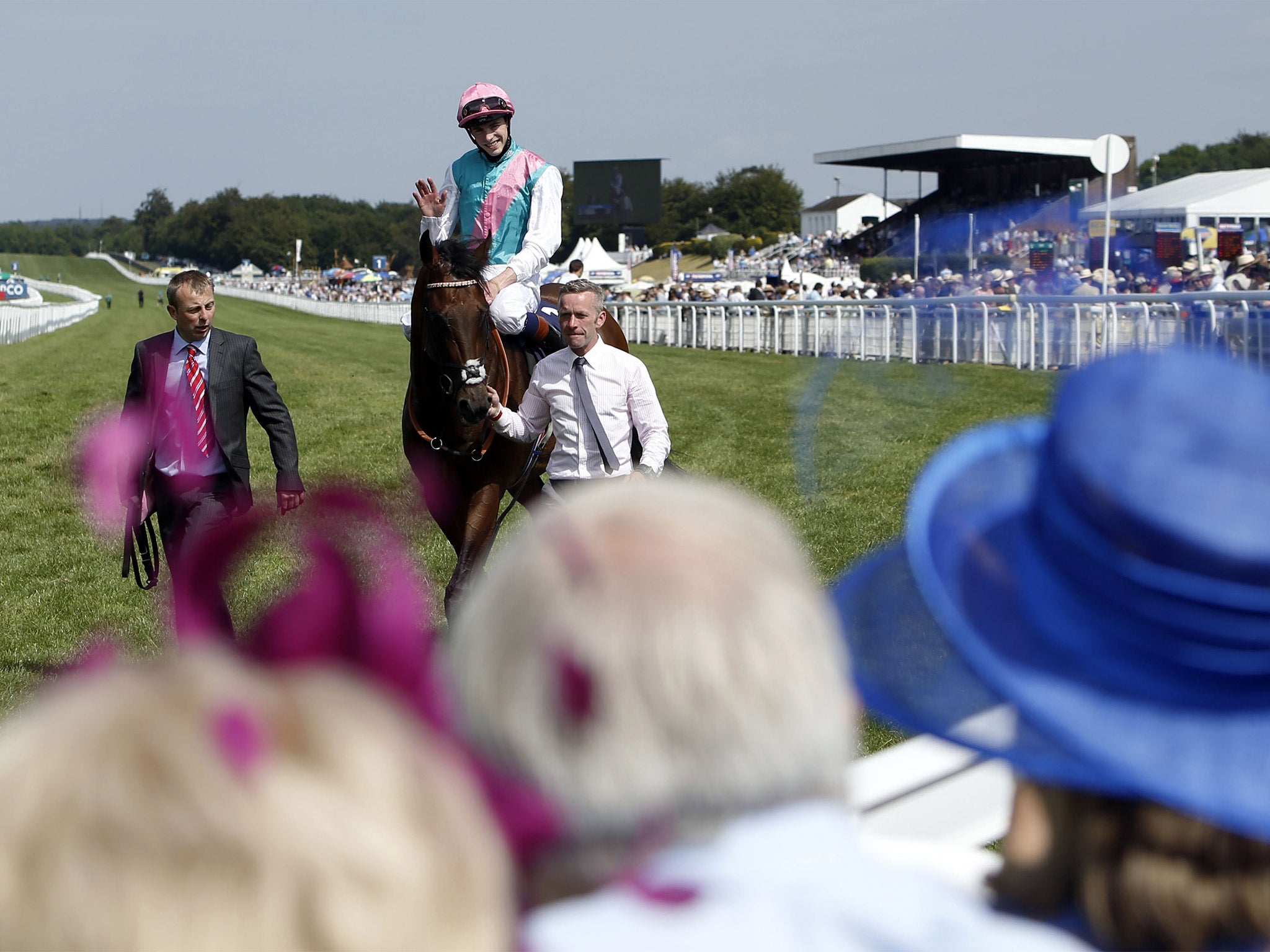 James Doyle returns in triumph aboard Kingman after the Sussex Stakes